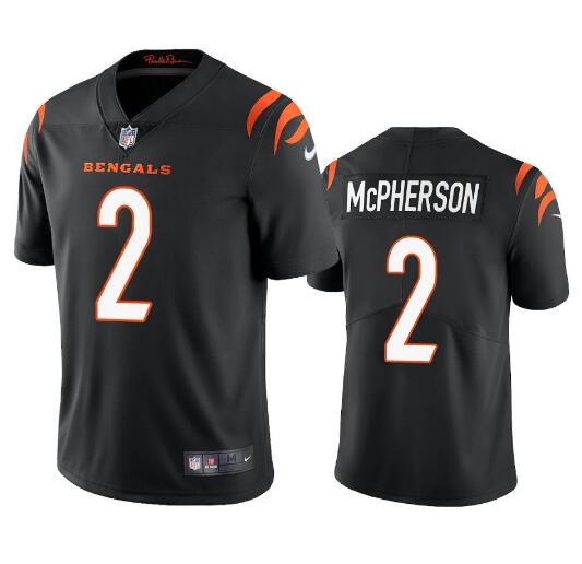 Men's Black Cincinnati Bengals #2 Evan McPherson Vapor Untouchable Limited Stitched Jersey